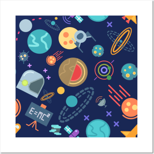 Astronomy Space Science Pattern - Physics Galaxy Posters and Art